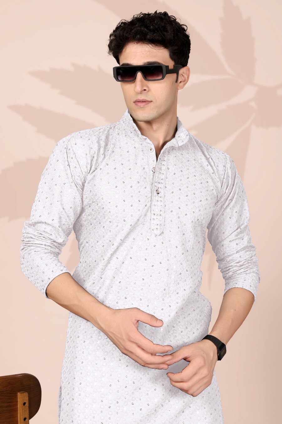 11FANCY COTTON EMBROIDERY WORK MEN'S ONLY KURTA FESTVE WEAR WHOLESALE PRICE ETHNIC GARMENT (10)