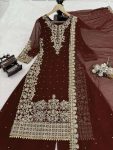 16DESIGNER GEORGETTE CODING AND SEQUENCE WITH RIVET MOTI WORK TOP PALAZZO WITH DUPATTA FESTIVE WEAR WHOLESALE PRICE ETHNIC GARMENT (16)