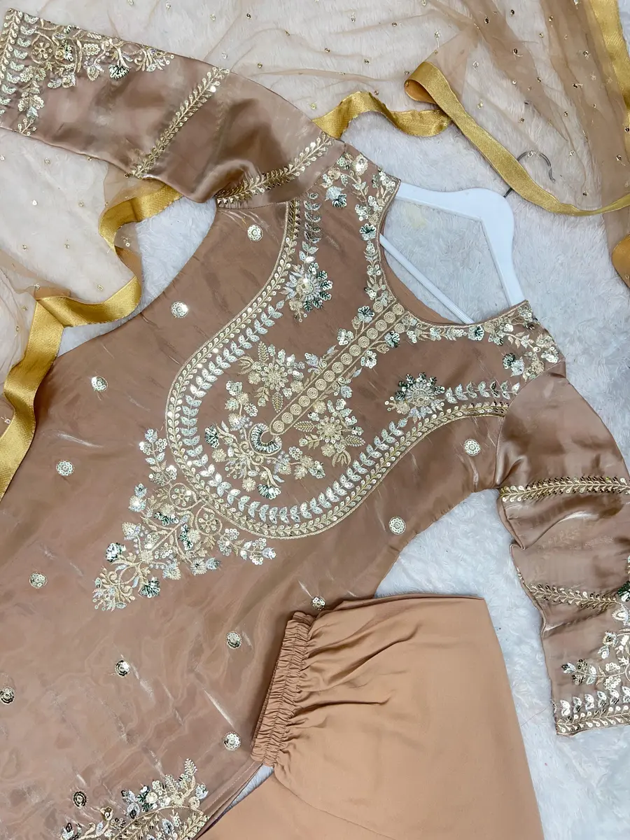 1ATTRACTIVE JIMMY CHOO EMBROIDERY AND SEQUENCE WORK TOP BOTTOM WITH DUPATTA FESTIVE WEAR WHOLESALE PRICE ETHNIC GARMENT (8)