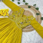 1DESIGNER FAUX BLOOMING ZARI-SEQUENCE & EMBROIDERY WORK GOWN WITH DUPATTA FESTIVE WEAR WHIOLESALE PRICE ETHNIC GARMENT (12)