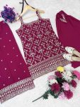 1DESIGNER GEORGETTE EMBROIDERY SEQUENCE WORK WITH FANCY LATKAN WORK TOP PALAZZO WITH DUPATTA PARTY WEAR WHOLESALE PRICE ETHNIC GARMENT (7)