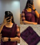 1DESIGNER GEORGETTE MULTI SEQUENCE WORK TOP WITH DUPATTA FESTIVE WEAR WHOLESALE PRICE ETHNIC GARMENT (10)