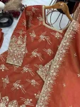 1DESIGNER SHIMMER SILK EMBROIDERY SEQUENCE WORK TOP SHARARA WITH DUPATTA FESTIVE WEAR WHOLESALE PRICE ETHNIC GARMENT (13)