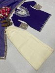1FANCY NATURAL CREPE EMBROIDERY WITH ORIGINAL HAND MIRROR WORK TOP PALAZZO WITH DUPATTA FESTIVE WEAR WHOLESALE PRICE ETHNIC GARMENT (4)
