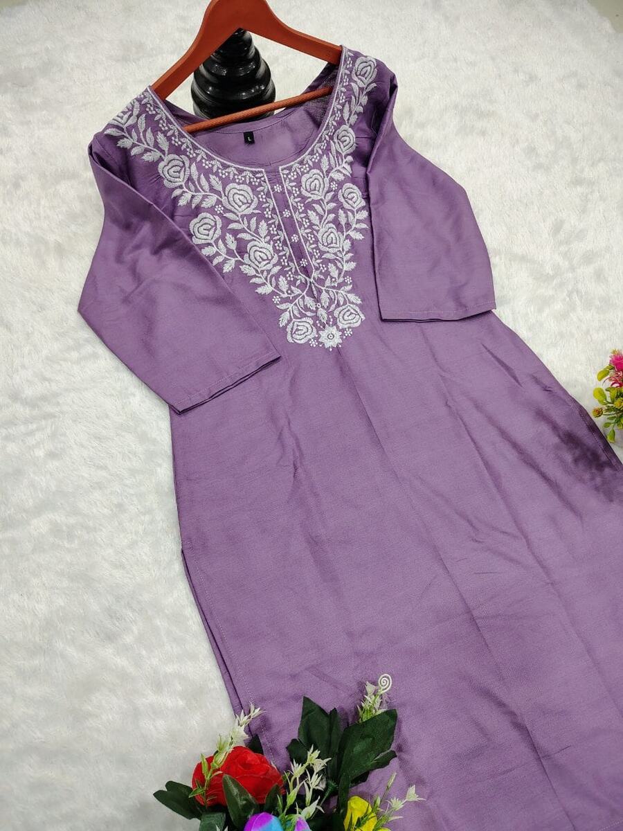 1FANCY RAYON COTTON EMBROIDERY WORK SHORT KURTI OFFICE WEAR WHOLESALE PRICE ETHNIC GARMENT (22)