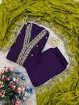 1FANCY VICHITRA SILK EMBROIDERY WORK TOP BOTTOM WITH DUPATTA FESTIVE WEAR WHOLESALE PRICE ETHNIC GARMENT (16)