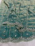 1LATEST SPACE SILK BEADS AND SEQUENCE EMBROIDERY WORK SAREE WITH UNSTITCHED BLOUSE PARTY WEAR WHOLESALE PRICE ETHNIC GARMENT (5)