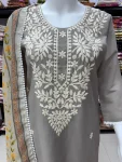1MODERN CHANDERI SILK CHIKANKARI WORK TOP BOTTOM WITH DUPATTA FESTIVE WEAR WHOLESALE PRICE ETHNIC GARMENT (21)