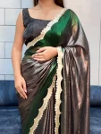 1MODERN SHIMMER EMBROIDERY CODING LACE CUT WORK SAREE WITH UNSTITCHED BLOUSE PARTY WEAR WHOLESALE PRICE ETHNIC GARMENT (8)