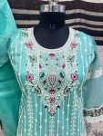 1NEW ARRIVAL TWILL NET CHAIN WORK TOP BOTTOM WITH DUPATTA FESTIVE WEAR WHOLESALE PRICE ETHNIC GARMENT (21)