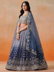 1RICH LOOK GEORGETTE DIGITAL PRINT WITH HEAVY EMBROIDERY SEQUNCE WORK LEHENGA CHOLI WITH DUPATTA WEDDING WEAR WHOLESALE PRICE ETHNIC GARMENT (17)