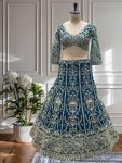 1RICH LOOK NET SEQUENCE AND CODING EMBROIDERY WORK LEHENGA CHOLI WITH DUPATTA RECEPTION WEAR WHOLESALE PRICE ETHNIC GARMENT (17)