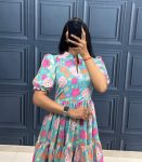 2DESIGNER MUSLIN COTTON PRINT WORK AND STYLISH 3 LAYER PATTERN WORK ONE PIECE DAILY WEAR WHOLESALE PRICE ETHNIC GARMENT (16)