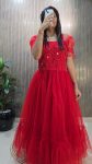 2DESIGNER SOFT NET FABRIC WITH DESIGNER NET WORK MIDI DRESS PARTY WEAR WHOLESALE PRICE ETHNIC GARMENT (30)