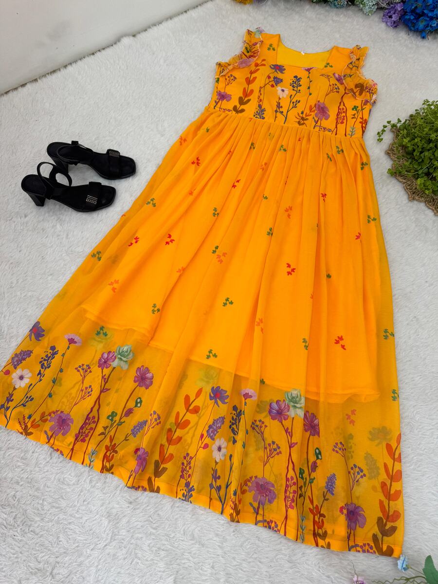 2FANCY GEORGETTE DIGITAL PRINT WORK ONE PIECE DAILY WEAR WHOLESALE PRICE ETHNIC GARMENT (16)