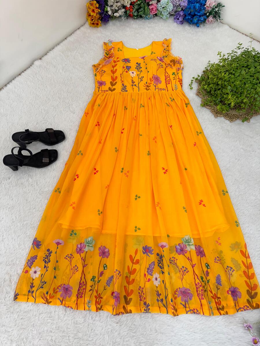 2FANCY GEORGETTE DIGITAL PRINT WORK ONE PIECE DAILY WEAR WHOLESALE PRICE ETHNIC GARMENT (18)