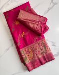 2FANCY KADI CREEP GEORGETTE MEENAKARI JACQUARD WEAVING WITH HAND DYING SAREE WITH UNSTITCHED BLOUSE WEDDING WEAR WHOLESALE PRICE ETHNIC GARMENT (20)