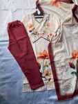 2FANCY MUSLIN SILK DIGITAL PRINT WORK TOP BOTTOM WITH DUPATTA OFFICE WEAR WHOLESALE PRICE ETHNIC GARMENT (20)