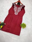 2FANCY RAYON COTTON EMBROIDERY WORK SHORT KURTI OFFICE WEAR WHOLESALE PRICE ETHNIC GARMENT (14)