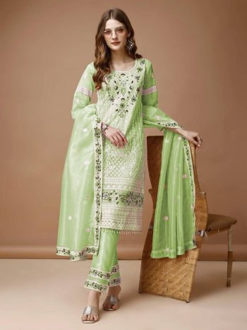 NEW ARRIVAL TWILL NET CHAIN WORK TOP BOTTOM WITH DUPATTA PISTA