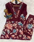 2RICH LOOK COTTON PRINTS WITH HAND WORK CO-ORD SET OFFICE WEAR WHOLESALE PRICE ETHNIC GARMENT (20)