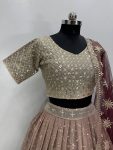 2RICH LOOK GEORGETTE DIGITAL PRINT WITH HEAVY EMBROIDERY SEQUNCE WORK LEHENGA CHOLI WITH DUPATTA WEDDING WEAR WHOLESALE PRICE ETHNIC GARMENT (21)