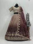 2RICH LOOK GEORGETTE DIGITAL PRINT WITH HEAVY EMBROIDERY SEQUNCE WORK LEHENGA CHOLI WITH DUPATTA WEDDING WEAR WHOLESALE PRICE ETHNIC GARMENT (21)