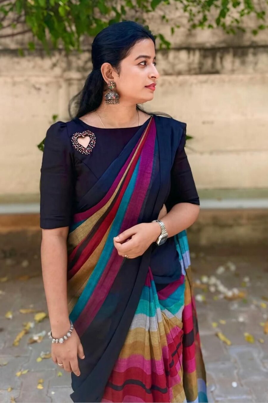 2RICH LOOK LINEN COTTON DIGITAL PRINTED WORK SAREE WITH UNSTITCHED BLOUSE FESTIVE WEAR WHOLESALE PRICE ETHNIC GARMENT (15)