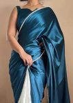 2RICH LOOK SATIN PEARL LACE BORDER WORK SAREE WITH UNSTITCHED BLOUSE PARTY WEAR WHOLESALE PRICE ETHNIC GARMENT (6)