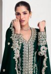 31DESIGNER CHINON SILK EMBROIDERY CODING SEQUENCE WORK TOP BOTTOM WITH DUPATTA FESTIVE WEAR WHOLESALE PRICE ETHNIC GARMENT (4)