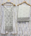 3DESIGNER GEORGETTE EMBROIDERY SEQUENCE WORK WITH FANCY LATKAN WORK TOP PALAZZO WITH DUPATTA PARTY WEAR WHOLESALE PRICE ETHNIC GARMENT (15)