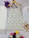 3DESIGNER GEORGETTE EMBROIDERY SEQUENCE WORK WITH FANCY LATKAN WORK TOP PALAZZO WITH DUPATTA PARTY WEAR WHOLESALE PRICE ETHNIC GARMENT (15)