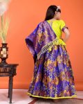 3DESIGNER JACQUARD WEAVING WORK KID’S LEHENGA CHOLI WITH DUPATTA FESTIVE WEAR WHOLESALE PRICE ETHNIC GARMENT (7)