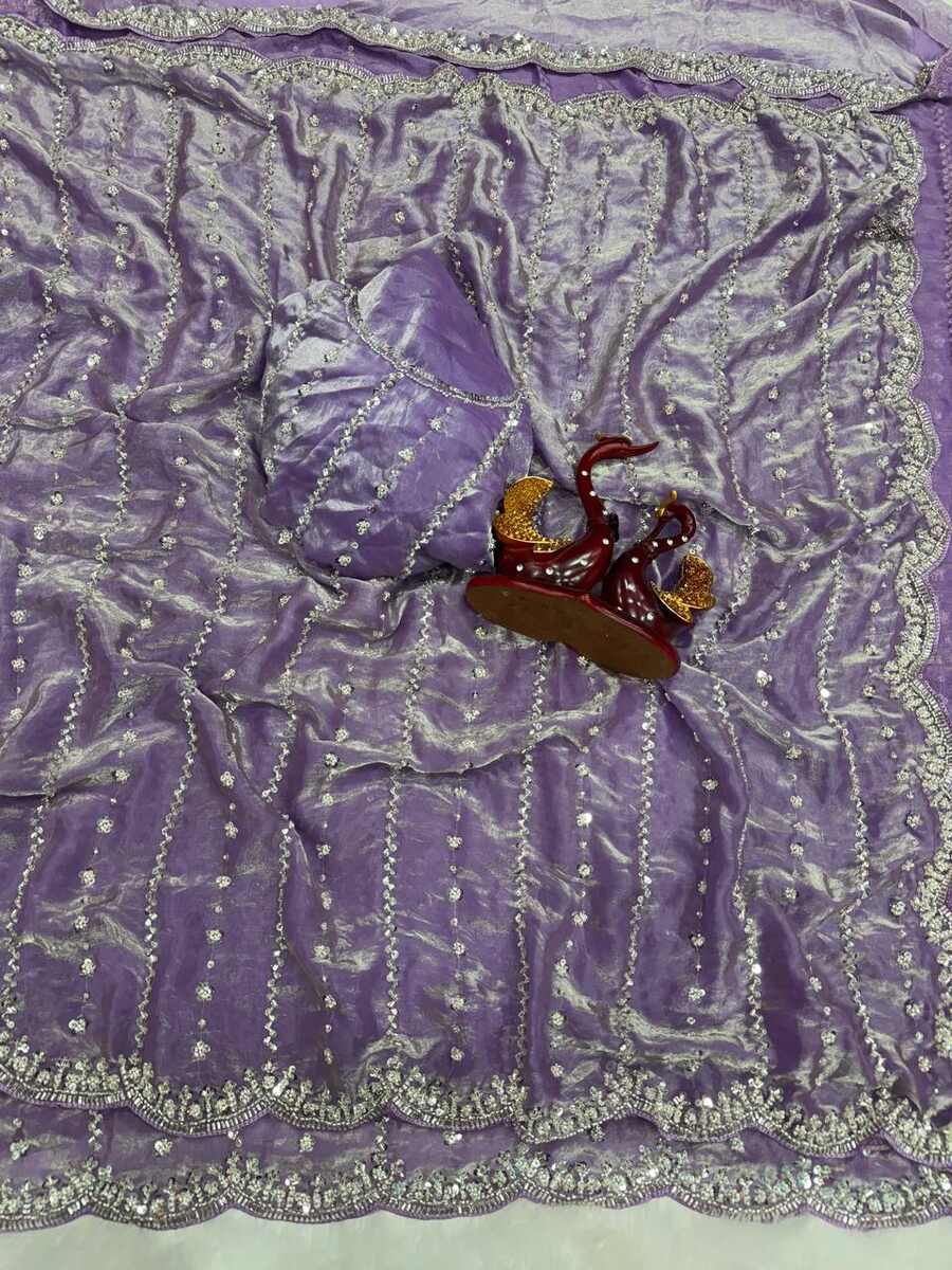 3LATEST SPACE SILK BEADS AND SEQUENCE EMBROIDERY WORK SAREE WITH UNSTITCHED BLOUSE PARTY WEAR WHOLESALE PRICE ETHNIC GARMENT (5)