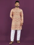3NEW ARRIVAL RAYON LAHERIYA DIGITAL PRINT AND CROCHET EMBROIDERY WORK MEN’S KURTA PAYJAMA FESTIVE WEAR WHOLESALE PRICE ETHNIC GARMENT (5)