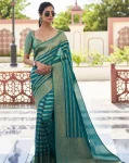 3RICH LOOK LICHI SILK JACQUARD WORK SAREE WITH UNSTITCHED BLOUSE CASUAL WEAR WHOLESALE PRICE ETHNIC GARMENT (13)