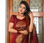 4DESIGNER LICHI SILK JACQUARD WORK SAREE WITH UNSTITCHED BLOUSE FESTIVE WEAR WHOLESALE PRICE ETHNIC GARMENT (13)