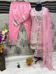 4EW ARRIVAL TWILL NET CHAIN WORK TOP BOTTOM WITH DUPATTA FESTIVE WEAR WHOLESALE PRICE ETHNIC GARMENT (11)