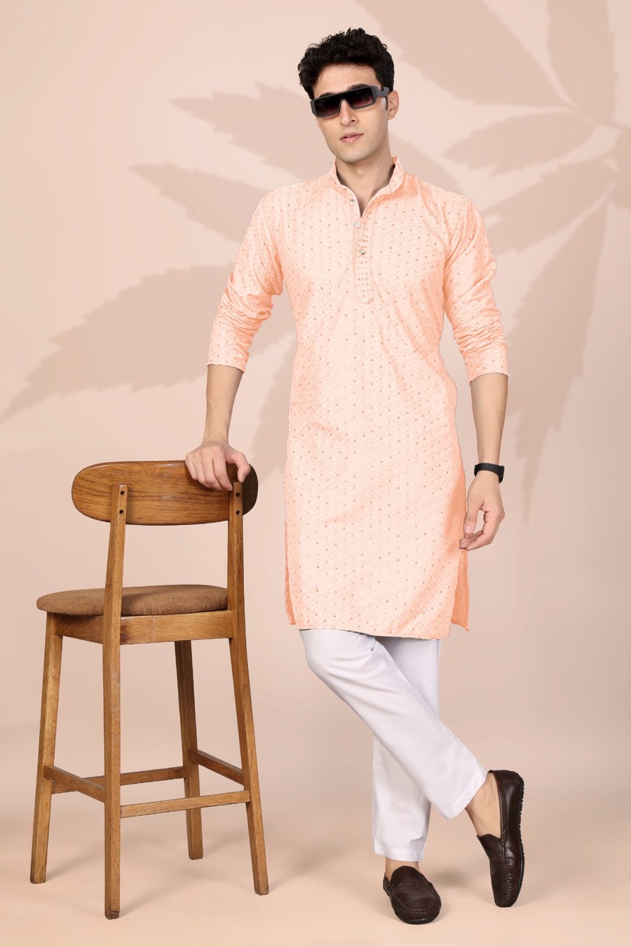 4FANCY COTTON EMBROIDERY WORK MEN'S ONLY KURTA FESTVE WEAR WHOLESALE PRICE ETHNIC GARMENT (21)