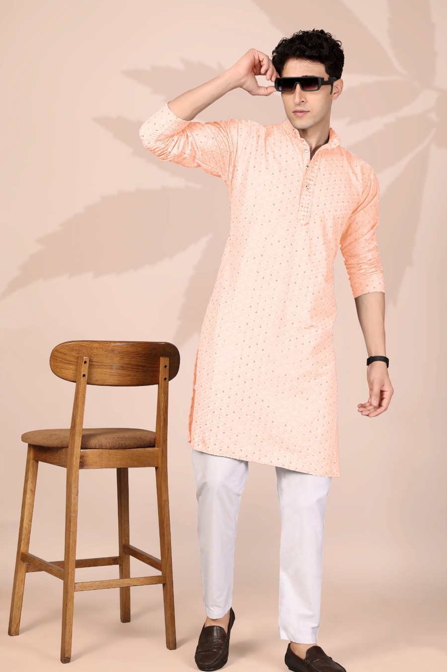 4FANCY COTTON EMBROIDERY WORK MEN'S ONLY KURTA FESTVE WEAR WHOLESALE PRICE ETHNIC GARMENT (22)