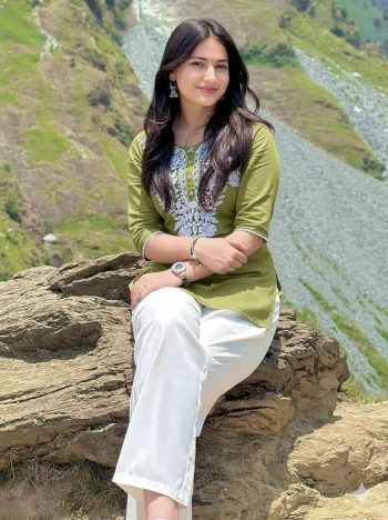 FANCY RAYON COTTON EMBROIDERY WORK SHORT KURTI GREEN