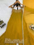 4MODERN GEORGETTE BEADS WITH THREAD & SEQUENCE WORK TOP SHARARA WITH DUPATTA WEDDING WEAR WHOLESALE PRICE ETHNIC GARMENT (19)-34