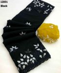 4RICH LOOK GEORGETTE EMBROIDERY WORK BUTTA AND SCALLOPED BORDER WORK SAREE WITH UNSTITCHED BLOUSE WEDDING WEAR WHOLESALE PRICE ETHNIC GARMENT (6)