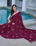 4RICH LOOK MUSLIN COTTON SILK DIGITAL PRINT WORK SAREE WITH UNSTITCHED BLOUSE CASUAL WEAR WHOLESALE PRICE ETHNIC GARMENT (22)