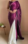 4RICH LOOK SATIN PEARL LACE BORDER WORK SAREE WITH UNSTITCHED BLOUSE PARTY WEAR WHOLESALE PRICE ETHNIC GARMENT (2)