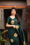 5DESIGNER LICHI SILK JACQUARD WORK SAREE WITH UNSTITCHED BLOUSE FESTIVE WEAR WHOLESALE PRICE ETHNIC GARMENT (7)