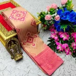 5NEW ARRIVAL BANARASI SILK FLOWERS AND MINA WITH ZARI WEAVING BORDER WORK SAREE WITH UNSTITCHED BLOUSE FESTIVE WEAR WHOLESALE PRICE ETHNIC GARMENT (10)