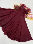 6RICH LOOK SPACE SILK & NET THREAD EMBROIDERY WORK GOWN FESTIVE WEAR WHOLESALE PRICE ETHNIC GARMENT (8)