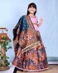 8DESIGNER JACQUARD WEAVING WORK KID’S LEHENGA CHOLI WITH DUPATTA FESTIVE WEAR WHOLESALE PRICE ETHNIC GARMENT (9)