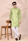 FANCY COTTON EMBROIDERY WORK MEN'S ONLY KURTA PISTA